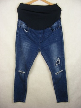 BOOHOO elastyczne jeansy rurki ciążowe R 40