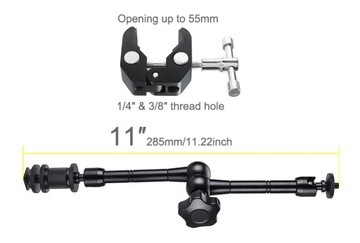 Шарнирная ручка Magic Arm 29 см 11 дюймов с ручкой «краб»