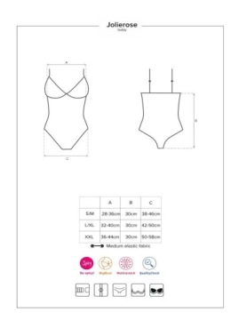 ЧУВСТВЕННОЕ ЖОЛИРОЗОВОЕ БОДИ С ДЫРКОЙ S/M