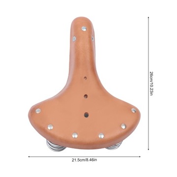 Велосипедное седло из воловьей кожи коричневого цвета в стиле ретро