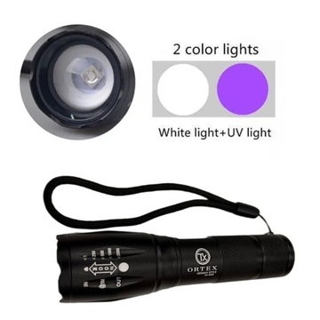 МОЩНЫЙ СВЕТОДИОДНЫЙ ЗУМ + УФ-ФОНАРЬ ДЛЯ ЯНТАРЯ