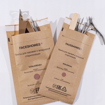 БУМАЖНЫЕ ПАКЕТЫ ДЛЯ СТЕРИЛИЗАЦИИ ИНСТРУМЕНТОВ 100 ШТ РАЗМЕР 100 Х 200 ММ