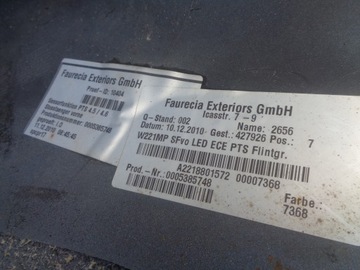 MERCEDES NÁRAZNÍK TŘÍDA S 221 W221 FACELIFT