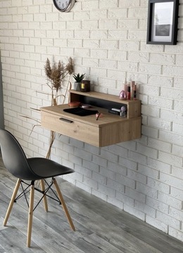 LENA PLUS ПОДВЕСНОЙ ТЮРЁДНЫЙ СТОЛИК С КОНСОЛИ, ДУБ ARTISAN