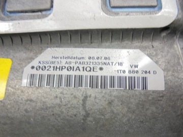 TOURAN И ПОДУШКА БЕЗОПАСНОСТИ ПАССАЖИРА 1T0880204D