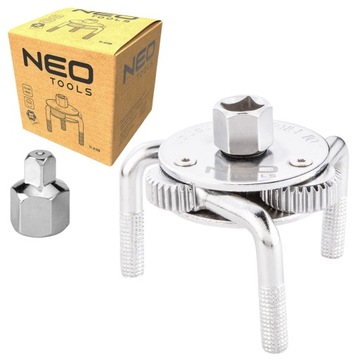 КЛЮЧ NEO ДЛЯ МАСЛЯНЫХ ФИЛЬТРОВ, ТРЕХРУЧНЫЙ, САМОЗАЖИМНЫЙ, 75-120 мм