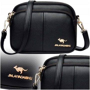 Kuferek Torebka listonoszka skórzana na ramię kopertówka damska Kangurek