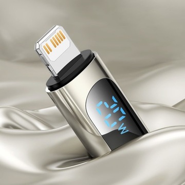 BASEUS KABEL USB-C/Lightning 20W Z MIERNIKIEM 2m