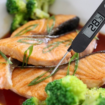 КУХОННЫЙ ТЕРМОМЕТР для копчения мяса, цифровой электронный ЖК-зонд 200°C