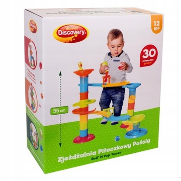 Горка Ball Chase - две дорожки и батут для детей 12м+ Dumel