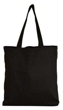 Torba Czarna bawełniana materiałowa eko 145g druk