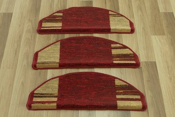 PÓŁOKRĄGŁE PODGUMOWANE NAKŁADKI NA SCHODY BORDO