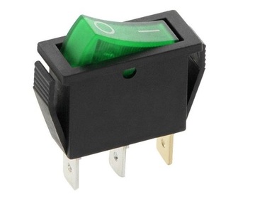 PRZEŁĄCZNIK 15A 250V ZIELONY PODSWIETLANY ON-OFF