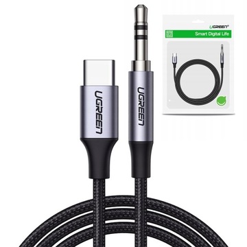 UGREEN KABEL ADAPTER AUDIO AUX MINI JACK 3,5MM - USB TYP C 1M