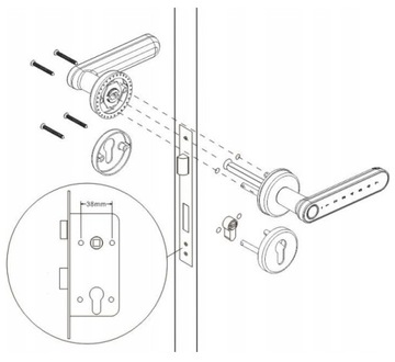 РУЧКА КОДОВОГО ЗАМКА С КОДОМ ПО ОТПЕЧАТКАМ ПАЛЬЦЕВ + ОТКРЫТИЕ С ПОМОЩЬЮ ТЕЛЕФОНА