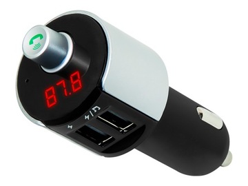 TRANSMITER FM Bluetooth ładowarka 2x USB (0355)
