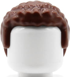 LEGO włosy figurki - męskie, brązowe, kręcone