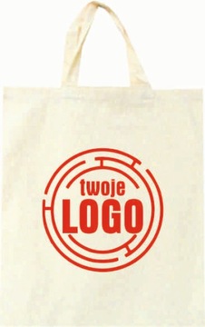 TORBA BAWEŁNIANA Z NADRUKIEM 38X42 UCHO KR 100 szt