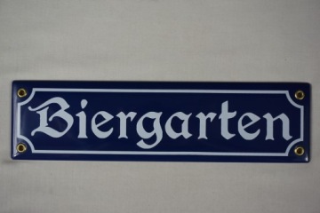 Эмалированная вывеска Biergarten Beer Garden