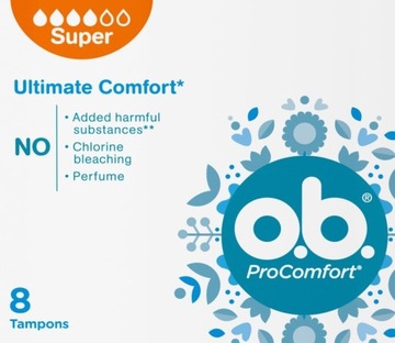 Tampon Super Ultimate Comfort O.B. 8 sztuk