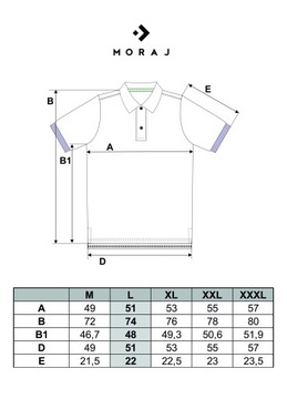 Koszulka męska MORAJ bawełniana Koszulka Polo czarna REGULAR FIT r. L + Na