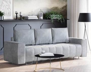 JASNA SOFA HYGE Z FUNKCJĄ SPANIA STYL NOWOCZESNY