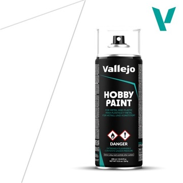 VALLEJO Basic Primer White / podkład akrylowy w sprayu / biały /