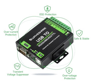 Промышленный преобразователь USB-RS232/485/422/TTL