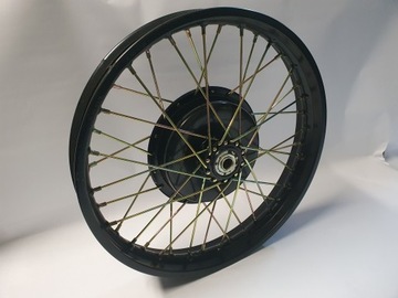 M-72 Circle Half-Edle Hub Rafka Black, спицы желтых оцинкованных спиц