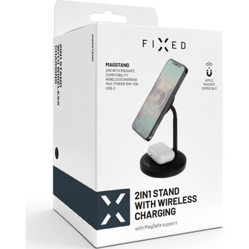 Фиксированная подставка для зарядки MagStand 2in1 с MagSafe Black
