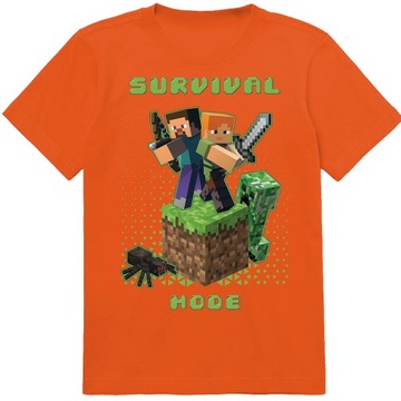 KOSZULKA DZIECIĘCA T-SHIRT DLA DZIECKA MINECRAFT 116 PREZENT JAKOŚĆ