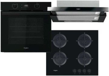 Zestaw Whirlpool Piekarnik OMR58CR1B + Płyta AKT 616 NB + Okap AKR 750 GK