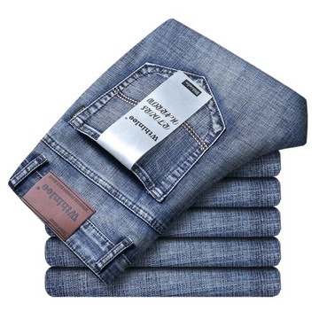 Business Men's Jeans Casual Straight Stretch Fashi