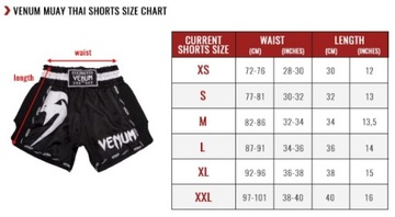 Шорты для тайского бокса VENUM CLASSIC XL ЧЕРНЫЕ/БЕЛЫЕ