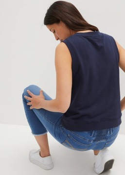 AA6 ВЕСЕННЯЯ КУРТКА-ЖИЛЕТ С V-ОБРАЗНЫМ ВЫРЕЗОМ BONPRIX 40/42 ТЕМНО-СИНИЙ