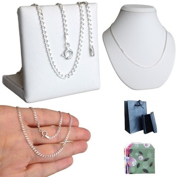 Łańcuszek srebrny męski pancerka pełna elegancki