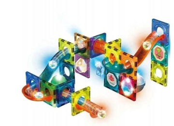 БОЛЬШИЕ МАГНИТНЫЕ КОНСТРУКЦИИ БЛОКИ СВЕТЯЩАЯСЯ ШАРОВАЯ ДОРОЖКА 75 ЭЛЕМЕНТОВ.