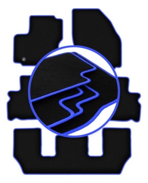 Koberce do auta Blue pro: Ford Galaxy MK2 7 osobový 2006-2011