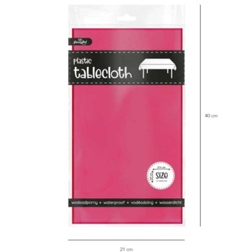 Скатерть из полиэтиленовой фольги РОЗОВАЯ, одноразовая, XL