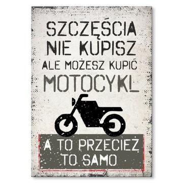 Prezent dla motocyklisty motor plakat blacha napis