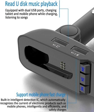 Bluetooth FM-передатчик, комплект громкой связи с