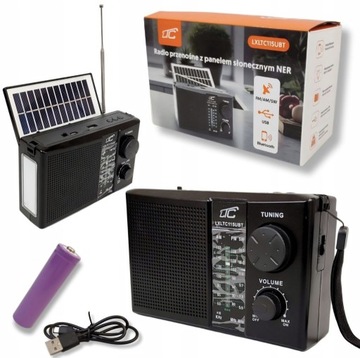Radio przenośne FM LTC NER bluetooth z solarem LXLTC115UBT