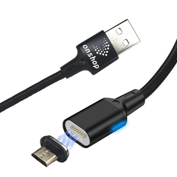 KABEL MAGNETYCZNY ONSHOP MICRO USB Nylon 1M 3A QC