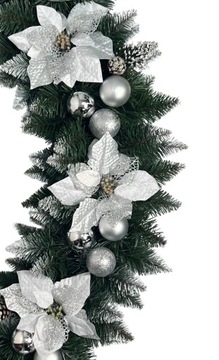 GIRLANDA CHOINKOWA OZDOBA ŚWIĄTECZNA GĘSTA 100cm