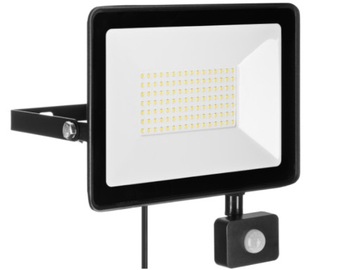 Lampa Halogen Naświetlacz Zewnętrzny 100W IP65 z Czujnikiem Ruchu Zmierzchu