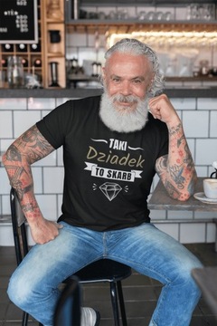 T-shirt/koszulka męska czarna - Super Dziadek