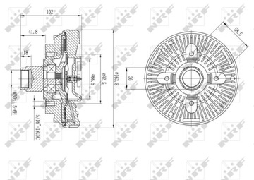 NRF 49596 SPOJKA VENTILÁTOR CHLAZENÍ