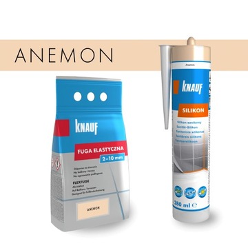 Fuga elastyczna 1,5 kg i silikon 280 ml KNAUF anemon