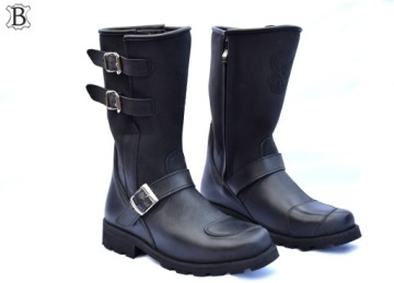 КОЖАНЫЕ БОТИНКИ HARLEY CHOPER RACEBOOTS ПОЛЬСКИЕ KLZ