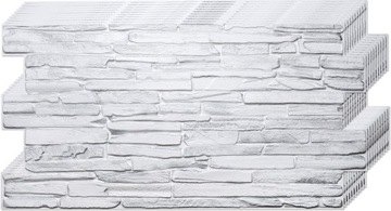 Panele Dekoracyjne White Rock 3D Kamień PCV 10szt